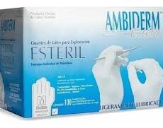 Guante Ambiderm Estéril De Látex Mediano Caja Con 100 Piezas