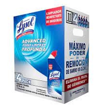 Lysol Advanced Limpiador Desinfectante para Inodoro 4 pzas de 750 ml