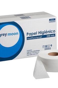 Papel higiénico Jumbo Grey Moon 6 rollos de 250m