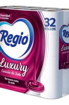 Papel Higiénico Regio Luxury Caricia de Seda con 32 Rollos