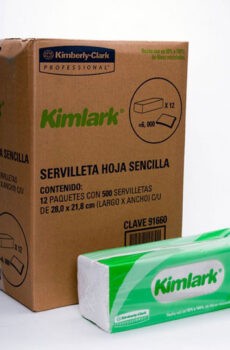 SERVILLETA KIMLARK DE 500 HOJAS DOBLES 12 PAQUETES