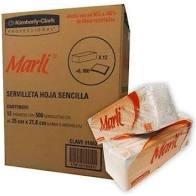 SERVILLETA MARLI 500 HOJAS DOBLES 12 PAQUETES