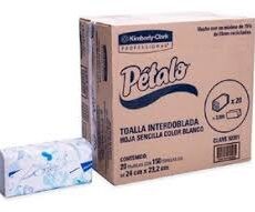 TOALLA INTERDOBLADA PETALO HS 150 HOJAS 20 PAQUETES