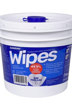 Toallas Desinfectantes, Sanidry Wipes 300 piezas