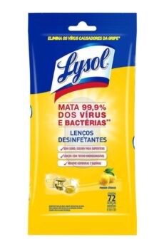 Toallitas desinfectantes Lysol poder cítrico 72 pzas