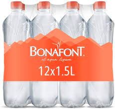 Agua Natural Bonafont 12 pzas 1.5 litros