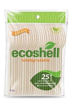 Cucharas Desechables Ecoshell Jumbo Biodegradable 25 Cucharas