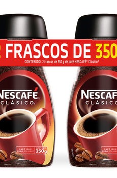 Nescafé Clásico 2 frascos de 350g