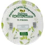 Platos de Cartón Serviempaques Marba Ecológico 75 pzas