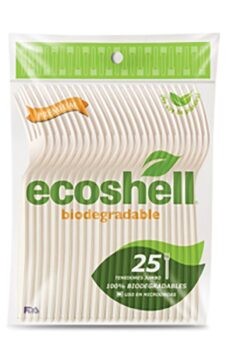 Tenedores Desechables Ecoshell Jumbo Biodegradable 25 Tenedores