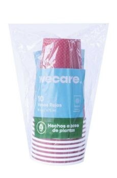 Vasos compostables Wecare 16oz 10 pzas