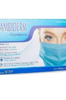 CUBREBOCAS ADULTO PLISADO AZUL