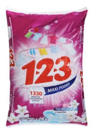 Detergente en Polvo 1.2.3 con Suavizante y Jazmín 10 kg
