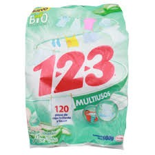 Detergente En Polvo Multiusos Biodegradable 1-2-3 10kg