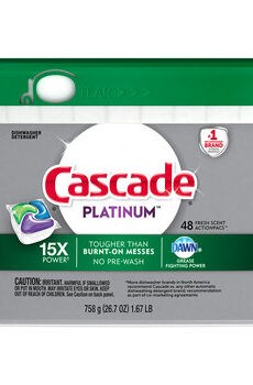 Detergente para Lavavajillas Cascade Platinum 48 Cápsulas